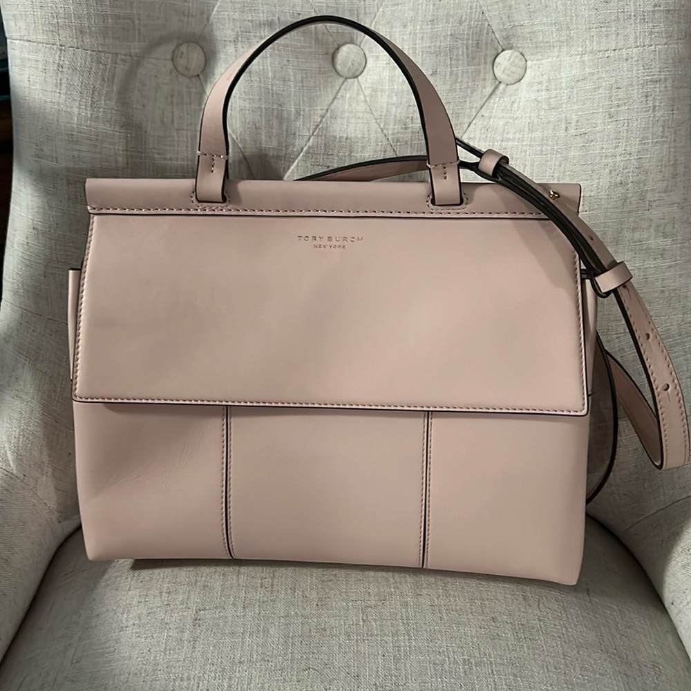 Tory Burch Block T Leather Pink Bag
